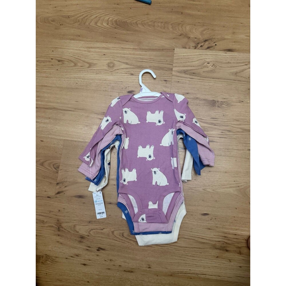 Carter's Long Sleeve Bodysuit 4-Pack, Winter Prints